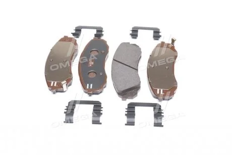 Колодки тормозные дисковые передние (выр-во Mobis) Hyundai/Kia/Mobis 581014HA50 (фото 1)