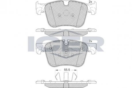 Комплект гальмівних колодок (дискових) ICER 182166-203 (фото 1)
