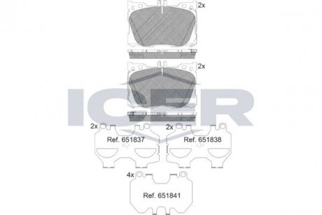 Колодки тормозные ICER 182282