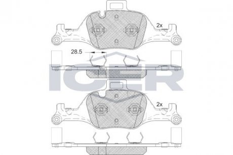 Колодки тормозные ICER 182291