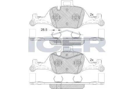 Колодки тормозные ICER 182291