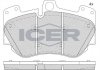 Комплект гальмівних колодок (дискових) ICER 182349