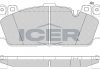 Комплект гальмівних колодок (дискових) ICER 182358