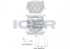 Комплект гальмівних колодок (дискових) ICER 182386