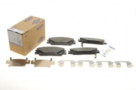 Фото 1 - комплект гальмівних колодок (дискових) ICER 182414-203 Комплект гальмівних колодок (дискових) ICER 182414-203 (фото 1)