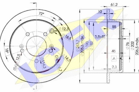 Диск гальмівний 78BD2907-2 ICER 78BD29072