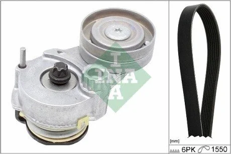 Комплект поликлинових ременів (з роликами) CHEVROLET AVEO, TRAX, OPEL ASTRA J, ASTRA J GTC, MOKKA / MOKKA X, ZAFIRA C 1.6/1.6CNG/1.8 12.09- INA 529032810