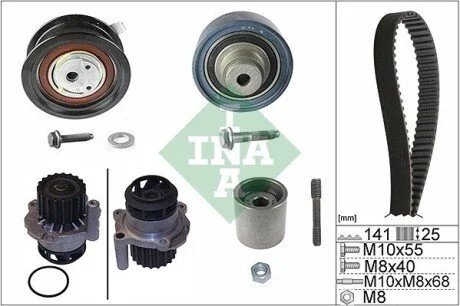 Водяний насос + комплект зубчатого ременя FABIA I sedan (6Y3), INA 530 0361 30 (фото 1)