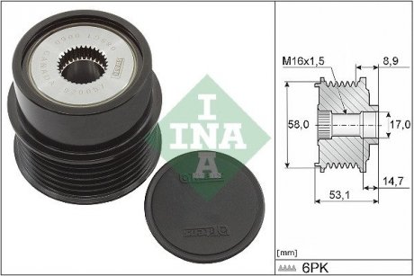 SPRZÊG£O ALTERNATORA HYUNDAI INA 535032610 (фото 1)