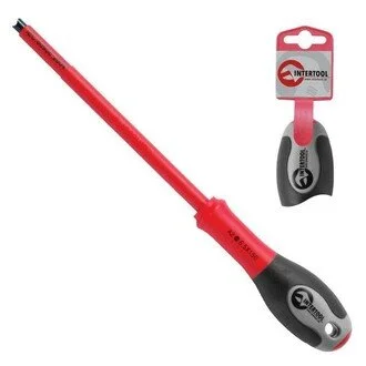 Викрутка ізольована шліцева 0.8*4.00мм, 75мм, 1000В(вир-во INTERTOOL) Intertool VT-3204