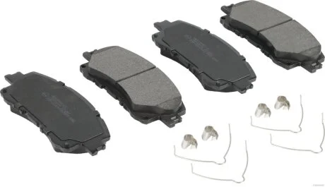 Комплект гальмівних колодок передн (з комплектуючими), MAZDA CX-60 2.5H 03.22- JAKOPARTS J3603076 (фото 1)