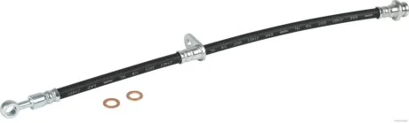 Гальмівний шланг передн Лів/Прав (довжина 447мм, M10x1) SUZUKI BALENO, SWIFT V 1.0-1.2H 02.16- JAKOPARTS J3708074
