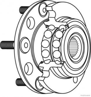 Ступица колеса с подшипником передняя MITSUBISHI JAKOPARTS J4705035