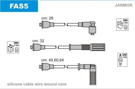 Дроти запалення, набір Janmor FAS5 (фото 1)