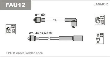 Провід в/в Fiat Croma 2.0 85-93 Janmor FAU12