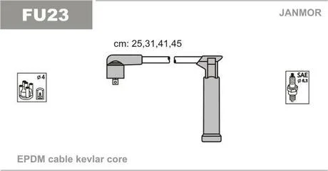 К-кт в/у проводов Ford Focus 1,4-1,6 16V ZH 98- FIESTA, PUM Janmor FU23