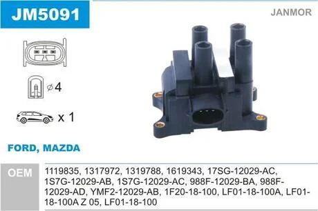 Катушка зажигания Janmor JM5091