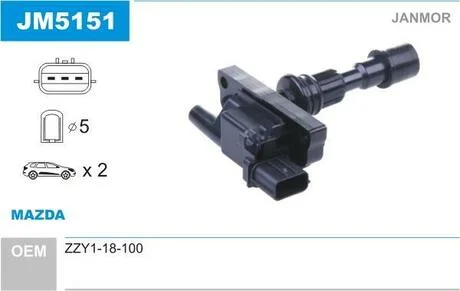 Котушка запалювання Janmor JM5151