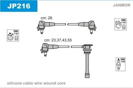 Дроти запалення, набір Janmor JP216