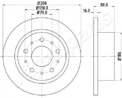 CITROEN Диск тормозн.задн.Jumper,Fiat Ducato,Peugeot Boxer 2.2/2.0HDI 06- JAPANPARTS DP-0217