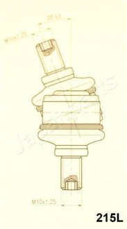 TOYOTA Тяга стабилизатора CAMRY 96- лев. передн. JAPANPARTS SI-215L
