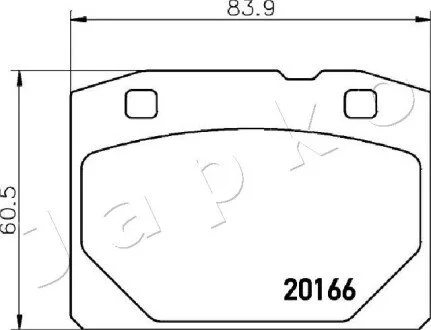 Колодки гальмівні (передні) Lada 2101/2102/2103/2104/2105/2106/2107 70-12 JAPKO 50044