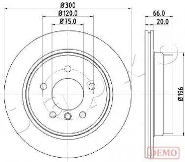 Диск тормозной (задний) BMW 5 (E34) 87-95 (300x10) JAPKO 610117C