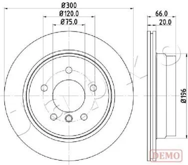 Диск тормозной (задний) BMW 5 (E34) 87-95 (300x10) JAPKO 610117C