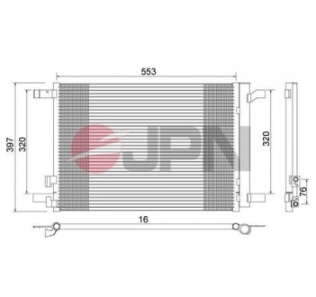 Радіатор кондиціонера JPN 60C9079JPN (фото 1)