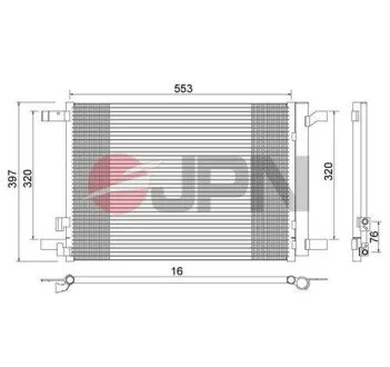 Радіатор кондиціонера JPN 60C9079JPN