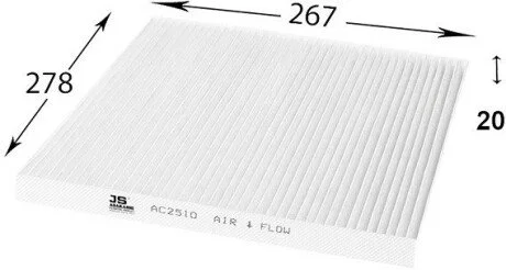 Фільтр повітряний кондиціонера (салону) JS ASAKASHI AC2510