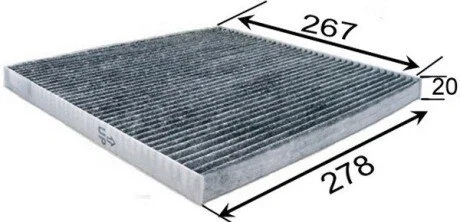 Фільтр салону вугільний JS ASAKASHI AC2510C