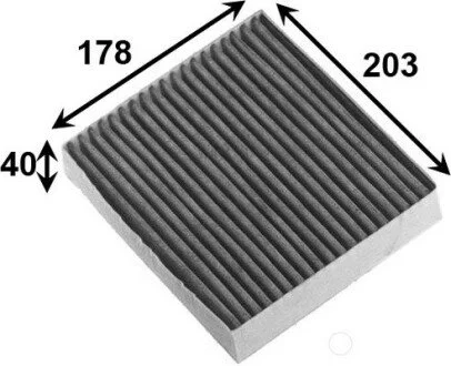 Фильтр салона угольный Smart, Colt JS ASAKASHI AC3501C