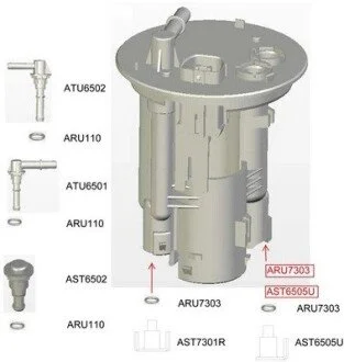 Фильтр топливный в сборе JS ASAKASHI FS6505U