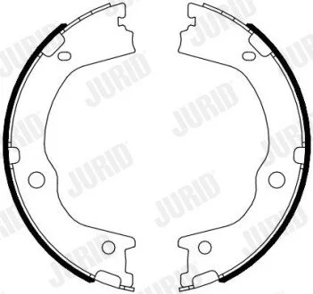 HYUNDAI Тормозные колодки ручного тормоза Santa FE 09- Jurid 362571J