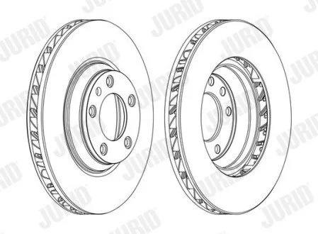 Гальмівний диск передній (лівий) VW TOUAREG AUDI Q7 PORSCHE CAYENNE/PANAMERA Jurid 562360JC1