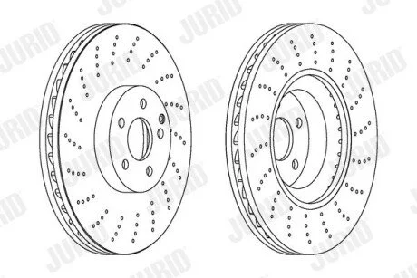 Гальмівний диск передній Mercedes CLS, CLK, E-Class, S-Class, SL, SLK Jurid 562408JC1