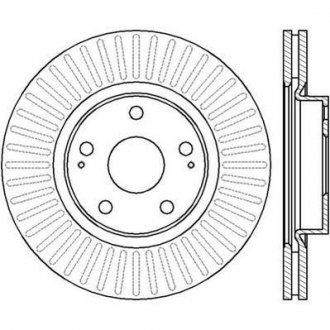Гальмівний диск передінй Toyota Auris (E15)/Avensis (T25)/Corolla Verso (ZER, ZZE12, R1)(E15) Jurid 562430JC (фото 1)