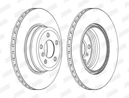 Гальмівний диск задній BMW X5 (E70) / X6 (E71,E72,F16,F86) Jurid 562523JC1