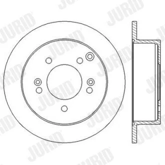 Гальмівний диск задній Hyundai Sonata Sonata V, Tucson, XG / Kia Magentis II, Sportage II Jurid 562552JC