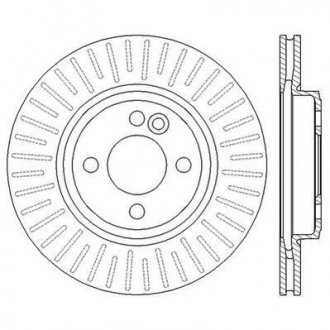 Гальмівний диск передній MINI Cooper (R56,R55,R57,R58,R59) Jurid 562570JC (фото 1)