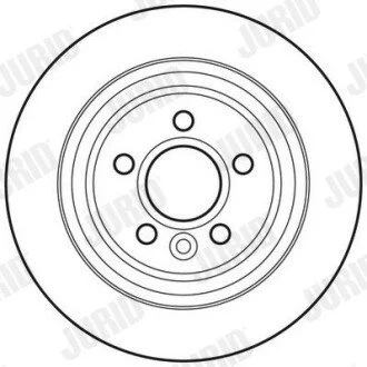 Гальмівний диск задній VOLVO S60/S80/XC70 Jurid 562741JC