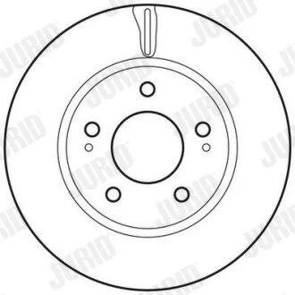 Гальмівний диск передній DODGE CALIBER MITSUBISHI GALANT/LANCER/SPACE WAGON Jurid 562820JC