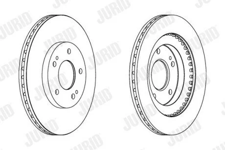 Гальмівний диск передній Mitsubishi Pajero Jurid 562875JC