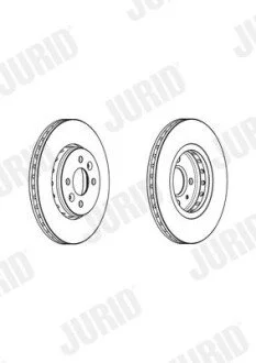 Гальмівний диск передній Renault Captur I, Clio V, Dokker, Kangoo, Lodgy, Megane I, II, Scenic I, Tw Jurid 562959JC