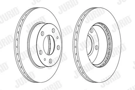 Гальмівний диск передній CITROËN JUMPER FIAT DUCATO PEUGEOT BOXER Jurid 563021J