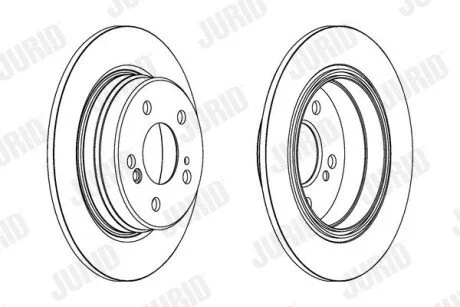 Гальмівний диск задній Mercedes 124, E-Class (W124, W210, S124, A124, C124) / Chrysler Jurid 563040JC
