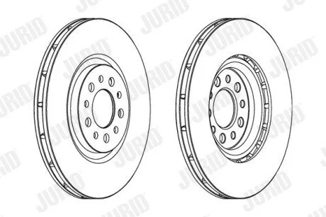 Гальмівний диск передній Alfa Romeo 159, Brera, Giuliettaa, Spider / Jeep Cherokee Jurid 563067JC1