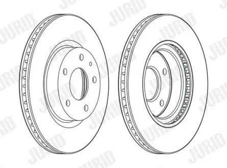 Гальмівний диск передній Mazda 3, CX-3 (2013->) Jurid 563119JC