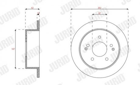 Гальмівний диск Jurid 563341JC